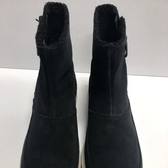 Sorel Women's Explorer Zip Black Waterproof Winter Boots, Size 8M